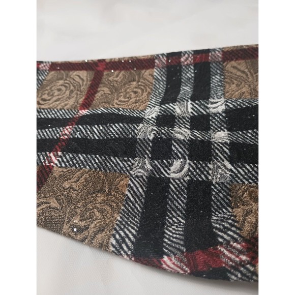 Serengeti Women Sz 1X Elegant Floral Roses Embossed Glitter Overlay Top - Picture 9 of 16